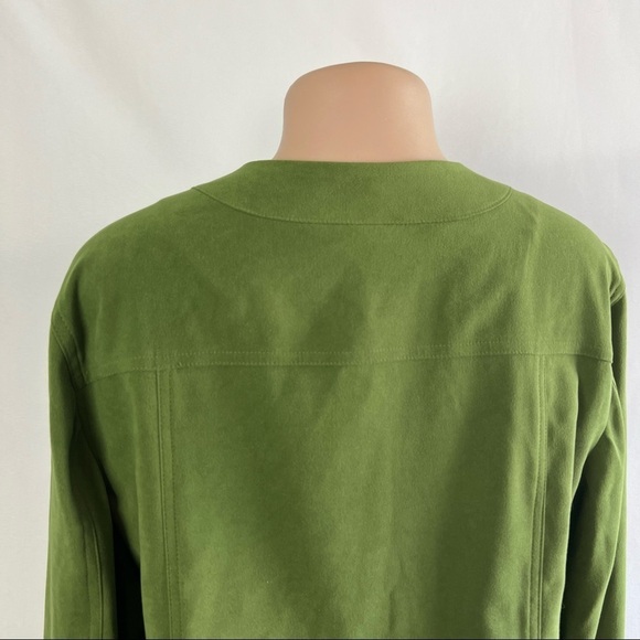3/$30 🍂 JM Collection Women’s Jacket Full Zip Pockets Green Size 14 - Picture 5 of 10